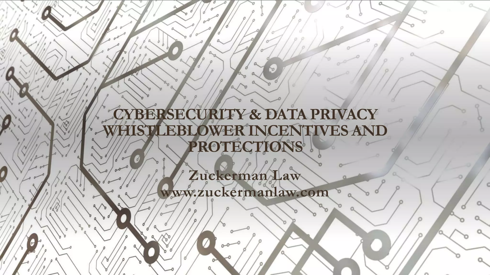 Cybersecurity & data privacy whistleblower incentives and protections