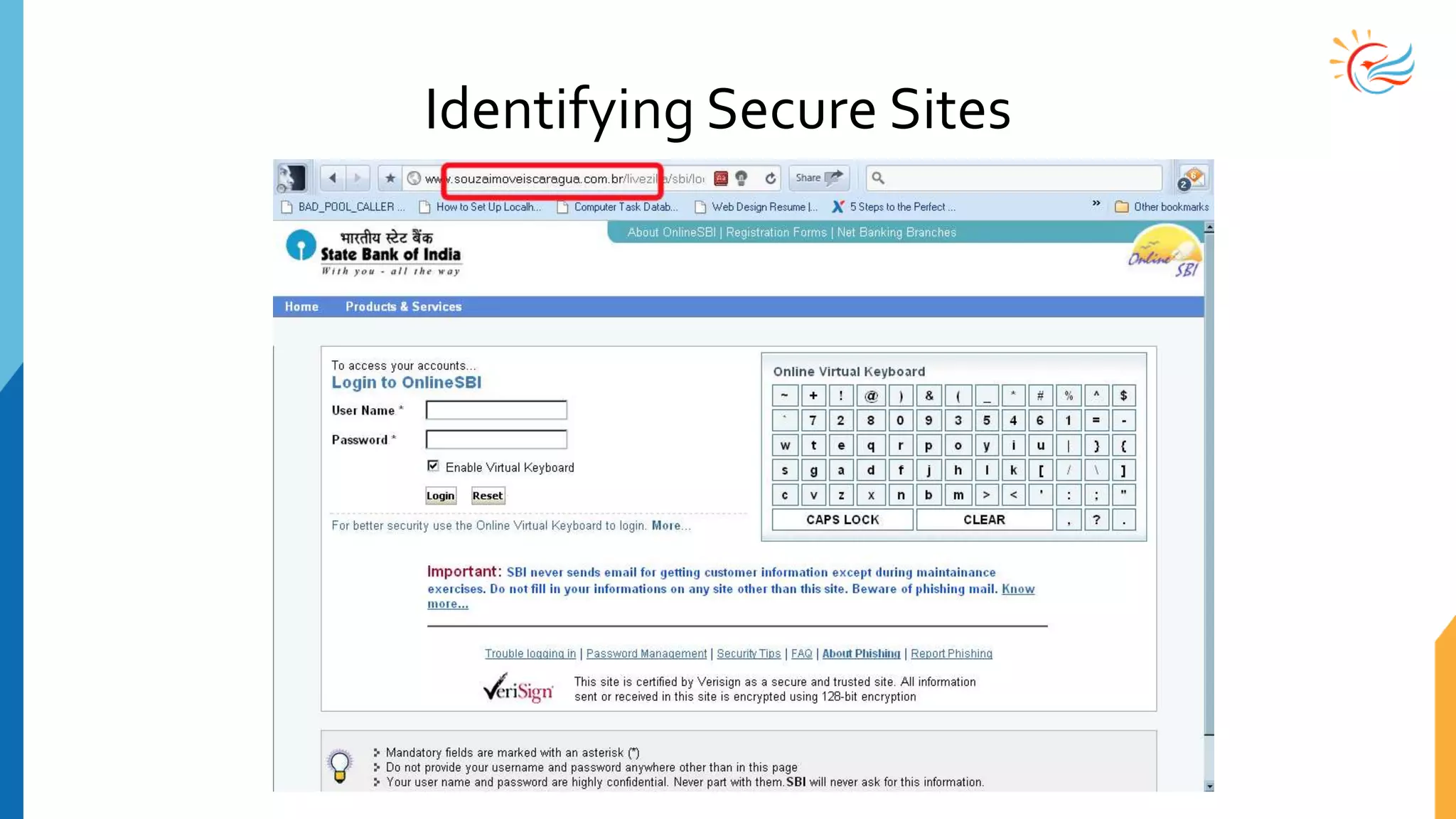 Identifying Secure Sites
 
