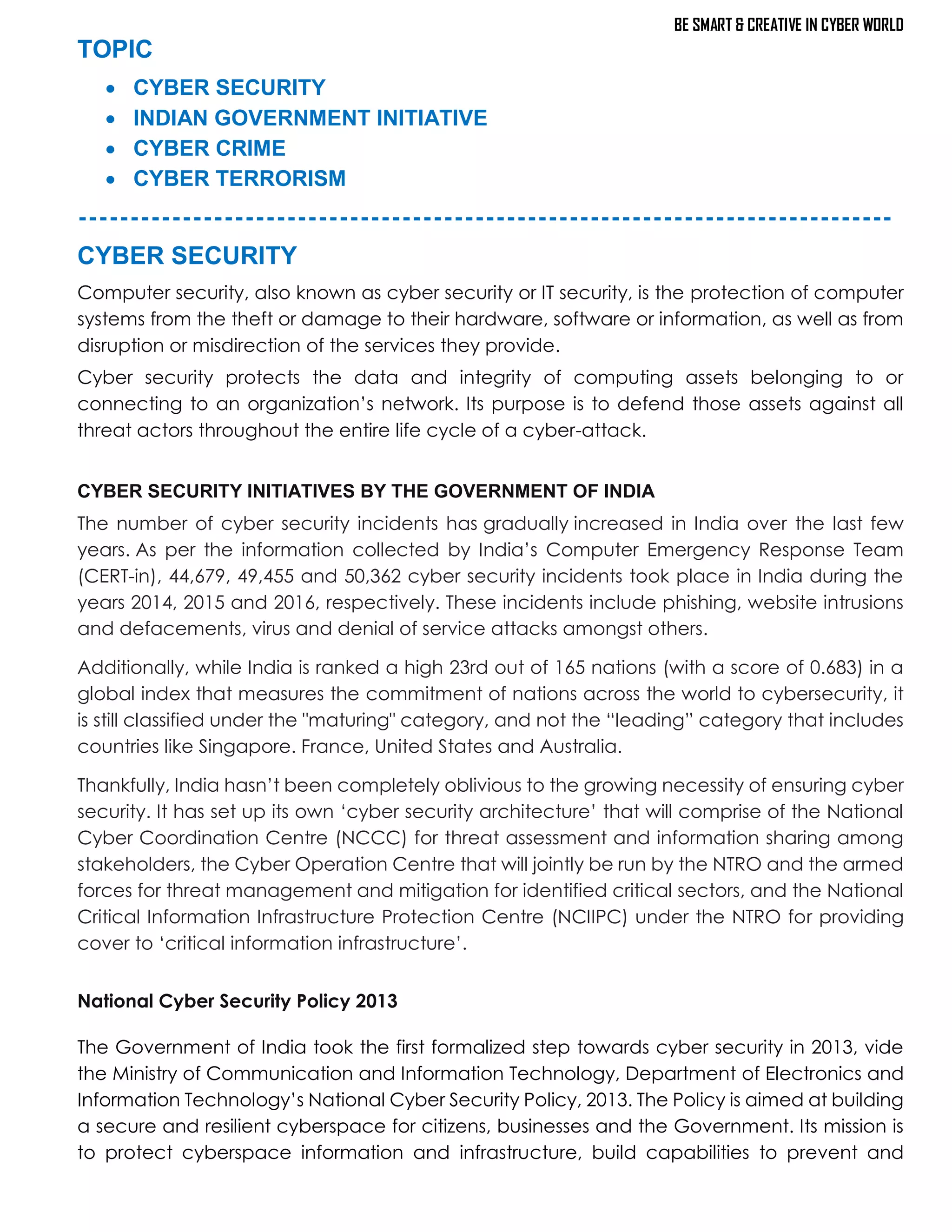 Cyber Security India Cyber Crime Pdf