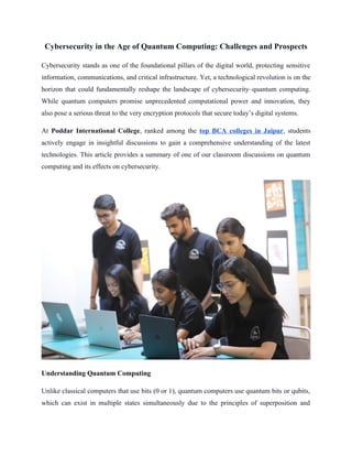 Cybersecurity in the Age of Quantum Computing Challenges and Prospects.docx