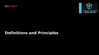 Definitions and Principles
 