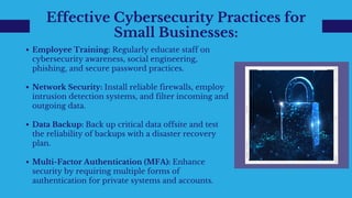 Cybersecurity Best Practices for Small Businesses | PDF