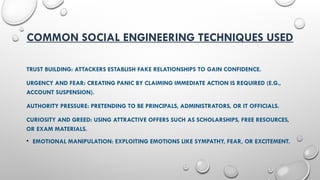 Understanding and Preventing Social Engineering Attacks in Education | PPTX