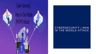 CYBERSECURITY | MAN
IN THE MIDDLE ATTACK
 