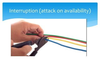 Interruption (attack on availability)
 