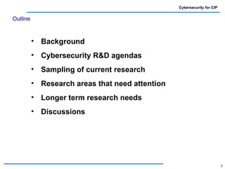 Cyber Security R Cybersecurity R&D briefing | PPT