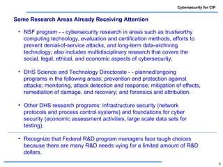 Cyber Security R Cybersecurity R&D briefing | PPT