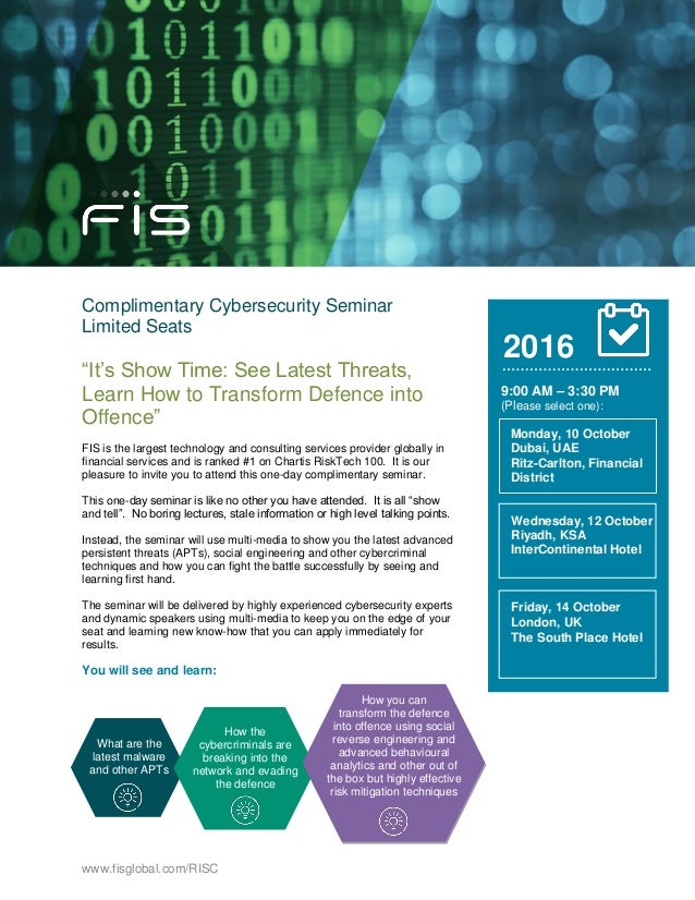Cybersecurity seminar brochure