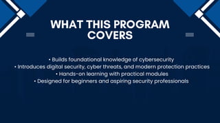 Cyber Security Skill-Building Certificate Program | PDF