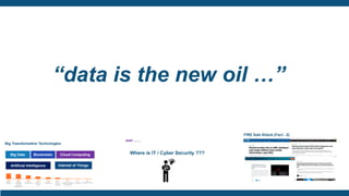 “data is the new oil …”
 