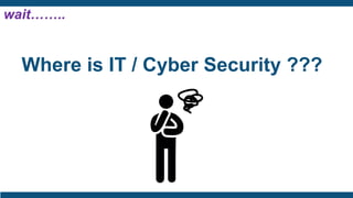 Where is IT / Cyber Security ???
wait……..
 