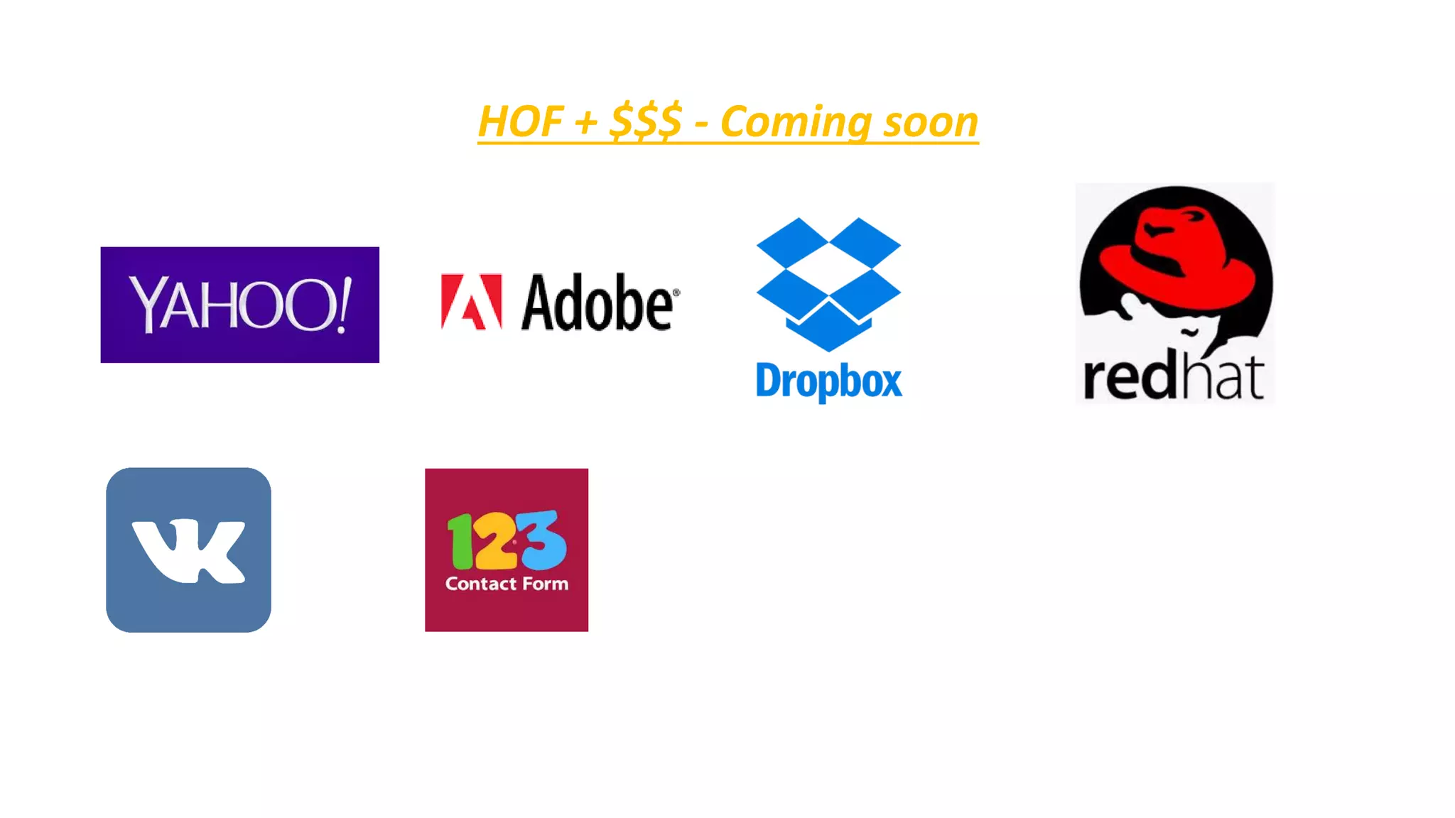 HOF + $$$ - Coming soon
 