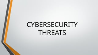CYBERSECURITY
THREATS
 