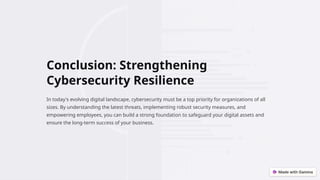 The Role of Cybersecurity in Today’s Digital Landscape - Conclusion