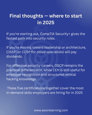 Top 5 Cybersecurity Certifications to Boost Your IT Career in 2025 | PDF