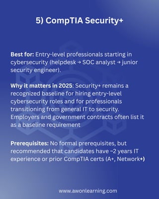 Top 5 Cybersecurity Certifications to Boost Your IT Career in 2025 | PDF