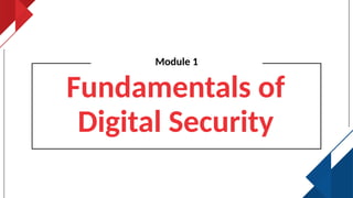 Cybersecurity and digital Security fundamentals for students | PPTX