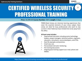 Security Instructor Training Course Cybersecurity Training Seminars, 44 Courses : Tonex Training | PPTX
