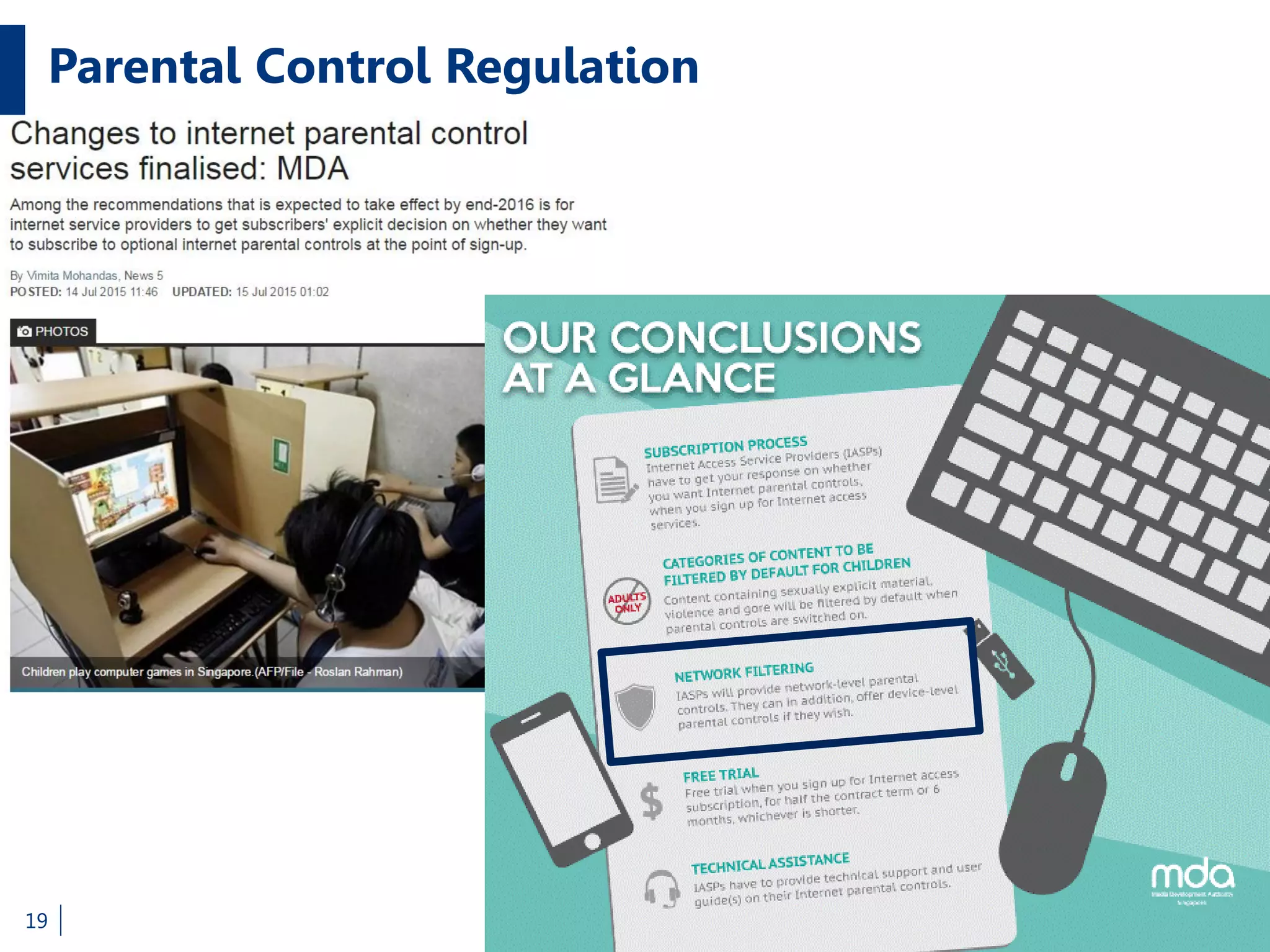 Parental Control Regulation
19
 