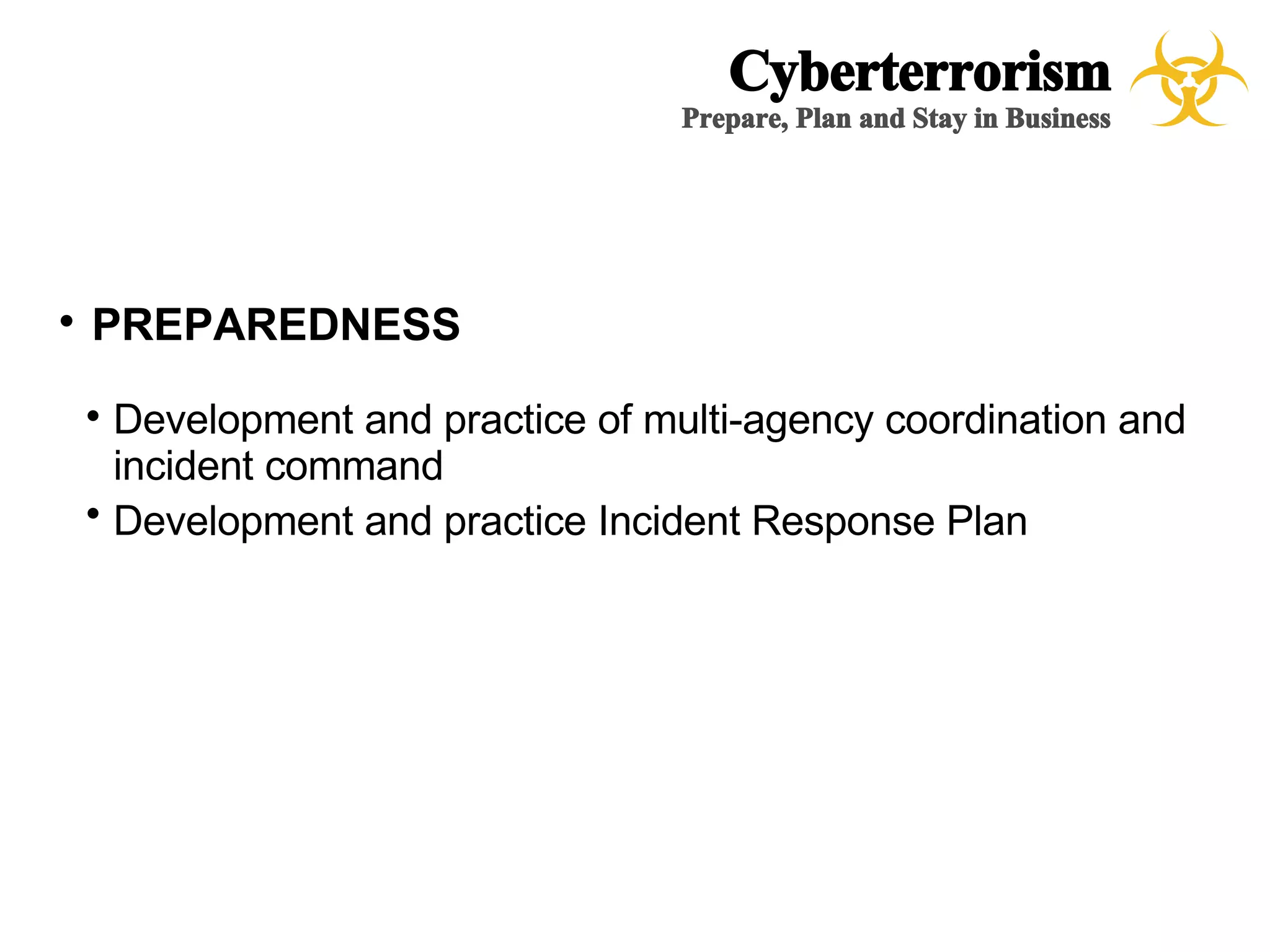 CyberTerrorism - A case study for Emergency Management