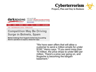 CyberTerrorism - A case study for Emergency Management