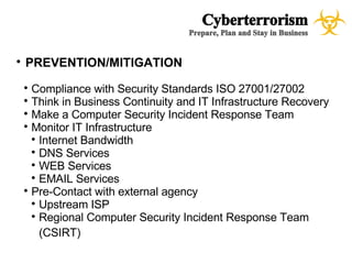 CyberTerrorism - A case study for Emergency Management