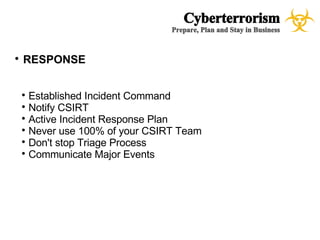 CyberTerrorism - A case study for Emergency Management