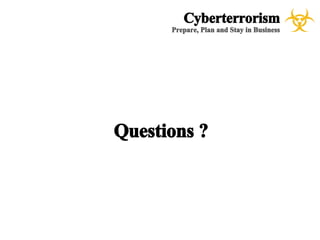 CyberTerrorism - A case study for Emergency Management