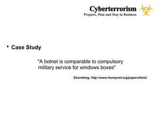 CyberTerrorism - A case study for Emergency Management