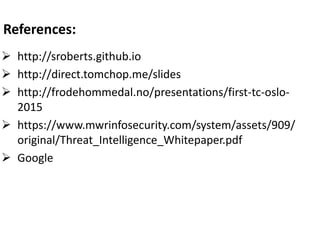 Cyber threat Intelligence and Incident Response by:-Sandeep Singh