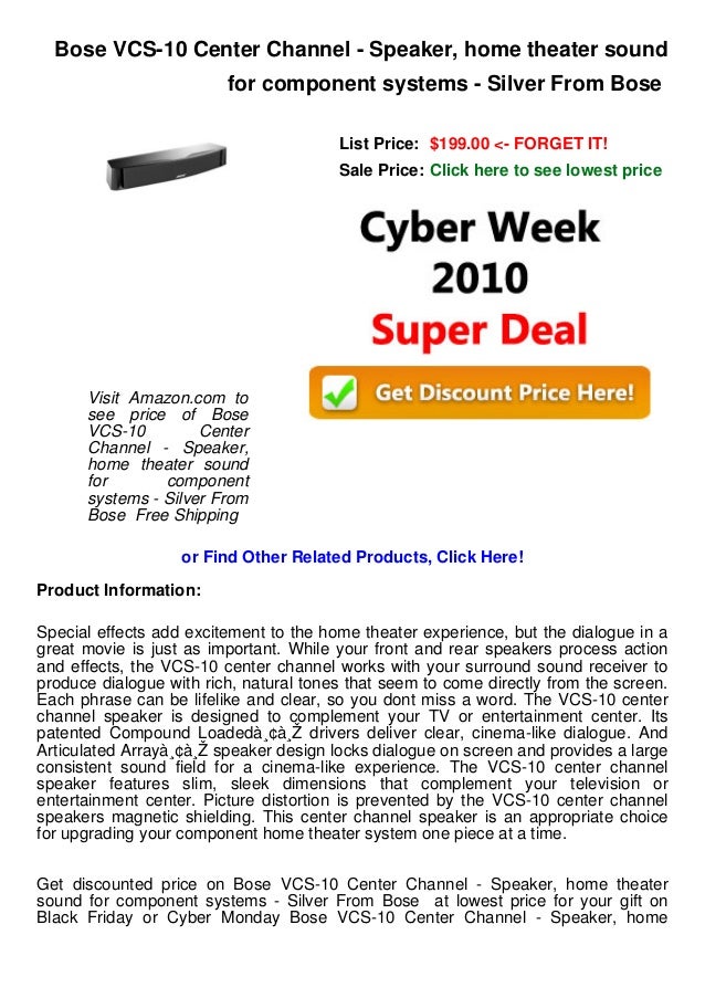 bose vcs 10 for sale