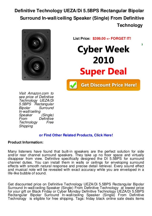 Cyber Week Deals Definitive Technology Ueza Di 5 5 Bps