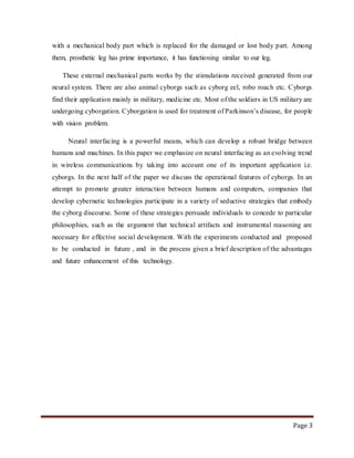 Cyborg Project.pdf Cyborg techseminar | DOCX