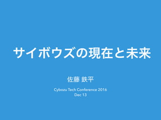 Cybozu Tech Conference 2016
Dec 13
 