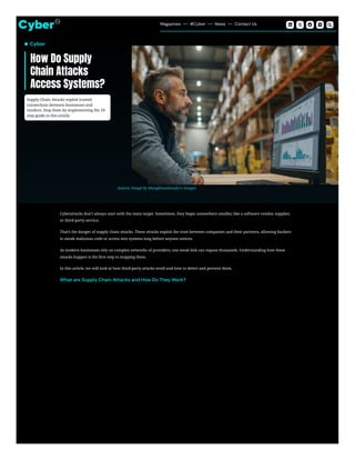 5 Common Supply Chain Attacks and How They Work | CyberPro Magazine | PDF