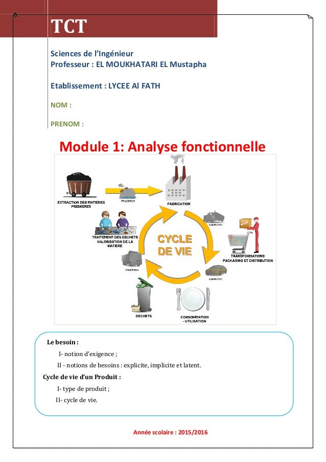 Cycle De Vie Dun Produit Doc Prof Moukhtari