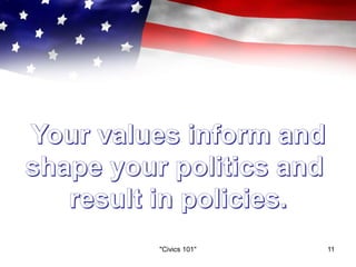 "Civics 101" 11
 
