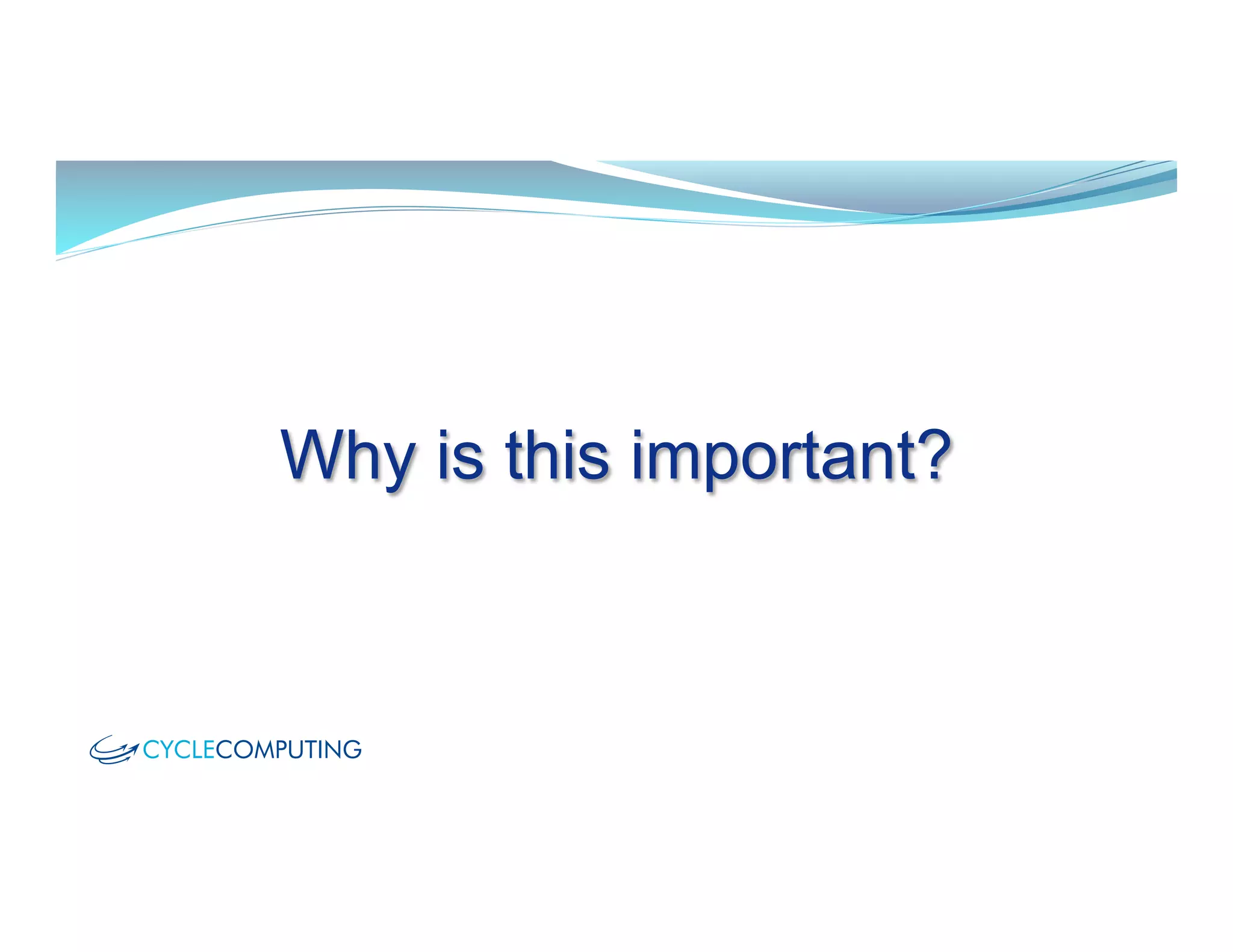 Why is this important?
 