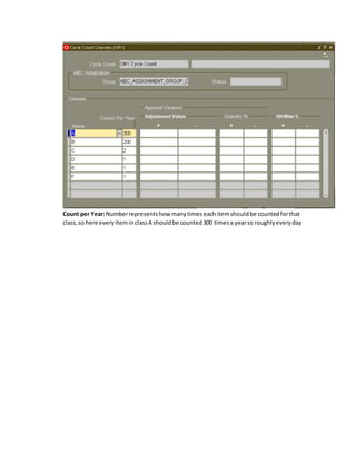 Cycle count in Oracle | DOCX