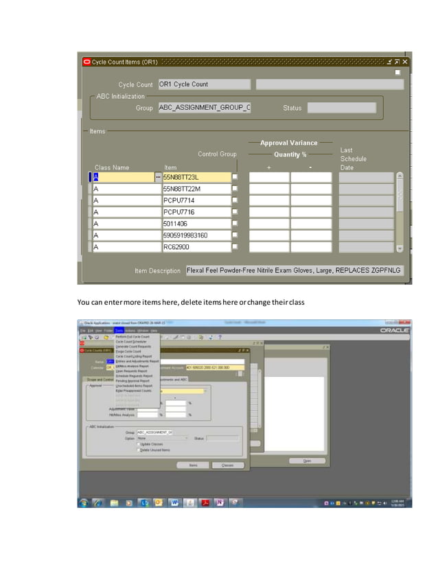 Cycle count in oracle