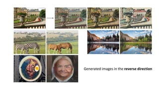 Generated images in the reverse direction
 