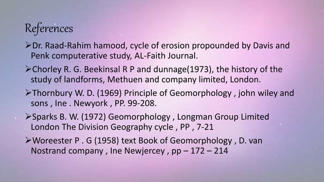 Cycle of erosion, davis and penk | PPTX