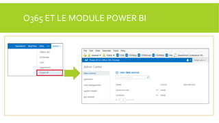 O365 ET LE MODULE POWER BI

 