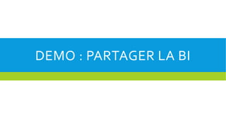 DEMO : PARTAGER LA BI

 