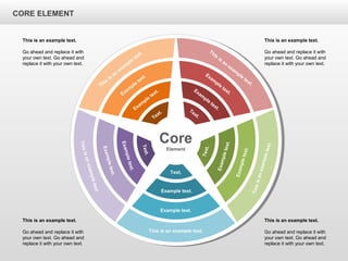 CORE ELEMENTCORE ELEMENT
Core
Element
This is an example text.
Example text.
Example text.
Text.
Thisisanexampletext.
Exampletext.
Exampletext.
Text.
Thisisanexampletext.
Exampletext.
Exampletext.
Text.
This
is
an
exam
ple
text.
Exam
ple
text.
Exam
ple
text.
Text.
This
is
an
exam
ple
text.
Exam
ple
text.
Exam
ple
text.Text.
This is an example text.
Go ahead and replace it with
your own text. Go ahead and
replace it with your own text.
This is an example text.
Go ahead and replace it with
your own text. Go ahead and
replace it with your own text.
This is an example text.
Go ahead and replace it with
your own text. Go ahead and
replace it with your own text.
This is an example text.
Go ahead and replace it with
your own text. Go ahead and
replace it with your own text.
CORE ELEMENT
 
