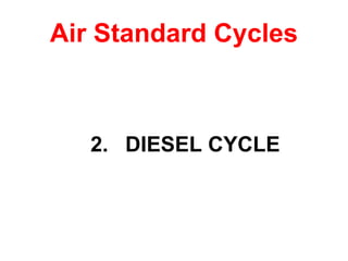 Air Standard Cycles
2. DIESEL CYCLE
 
