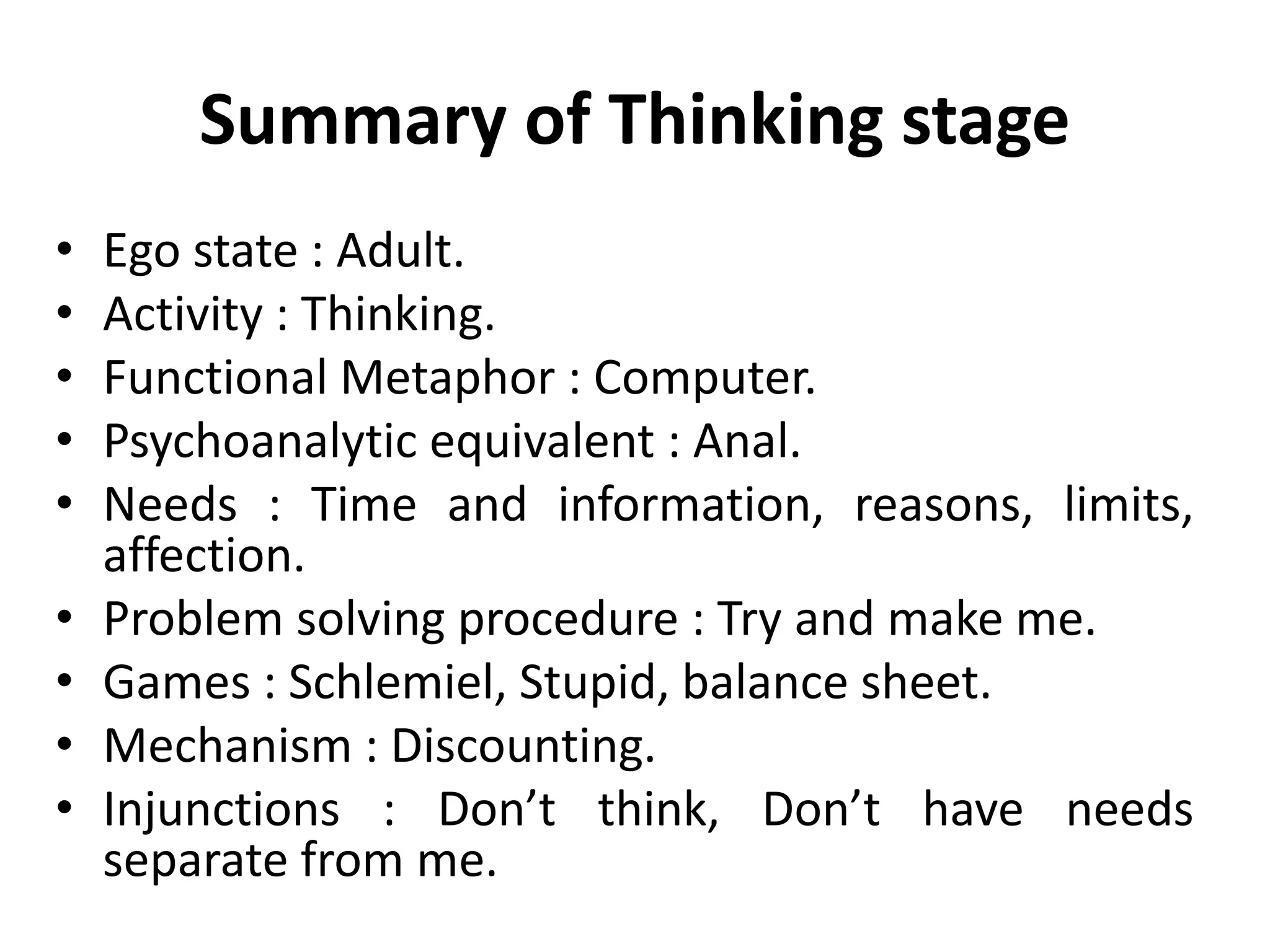 Cycles of development
Stage 3
• Stage : Thinking.
• Duration : 18 Months – 3 years.
• Activity - During this stage a child
develops their thinking capacity.
They will want to reason things
out for themselves and make
their own decisions. Our future
ability to think depends on how
we develop in this stage. An
overly controlled child for
instance, where adults make
most decisions for them, may
have difficulty in making
decisions for themselves when
they are older.
 