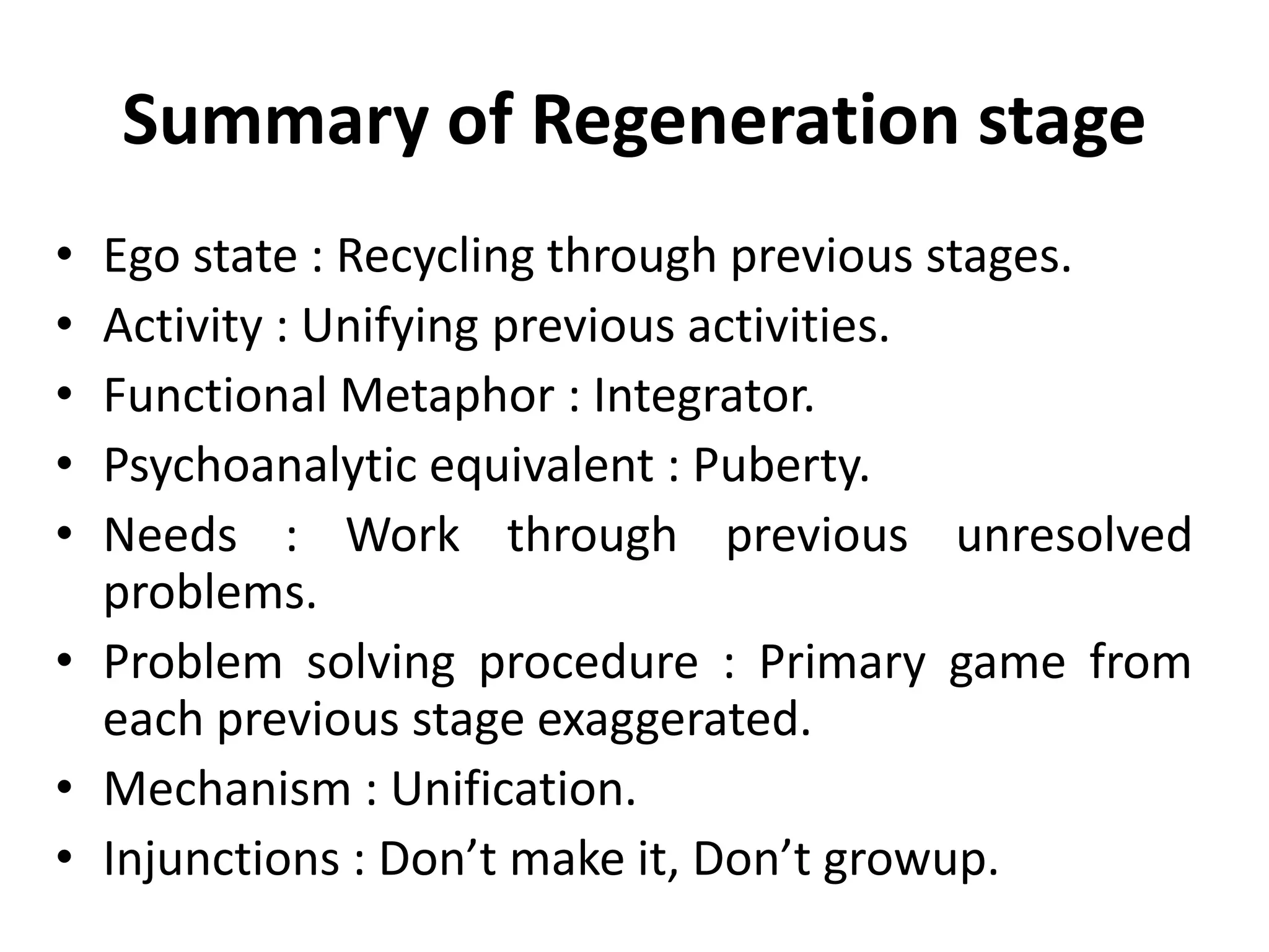 Cycles of development
Stage6
• Stage : Regeneration .
• Duration : 12 – 18 years.
• Activity - Here the young person will
recycle through all the previous stages
again, only this time they go at twice
the speed. So there will be a new
period of 'being' aged 13, when they
will spend time resting, eating and
thinking about sex. This is followed by a
further period of 'doing' where our
young person has the opportunity to re-
explore the world with a better
understanding of her environment. At
about 14 our developing adult revisits
the stage of 'thinking'. Here previous
decisions are reviewed and revised. So
in the ensuing stage of 'identity' the
early decision about who we will be are
updated in order to fit in with the
grownup world we now know better.
This is followed by a further period of
'skill' development. In a way making
sense of and structuring the world as
we experience it, so as to prepare for
our 'friendly divorce' from our carers.
 