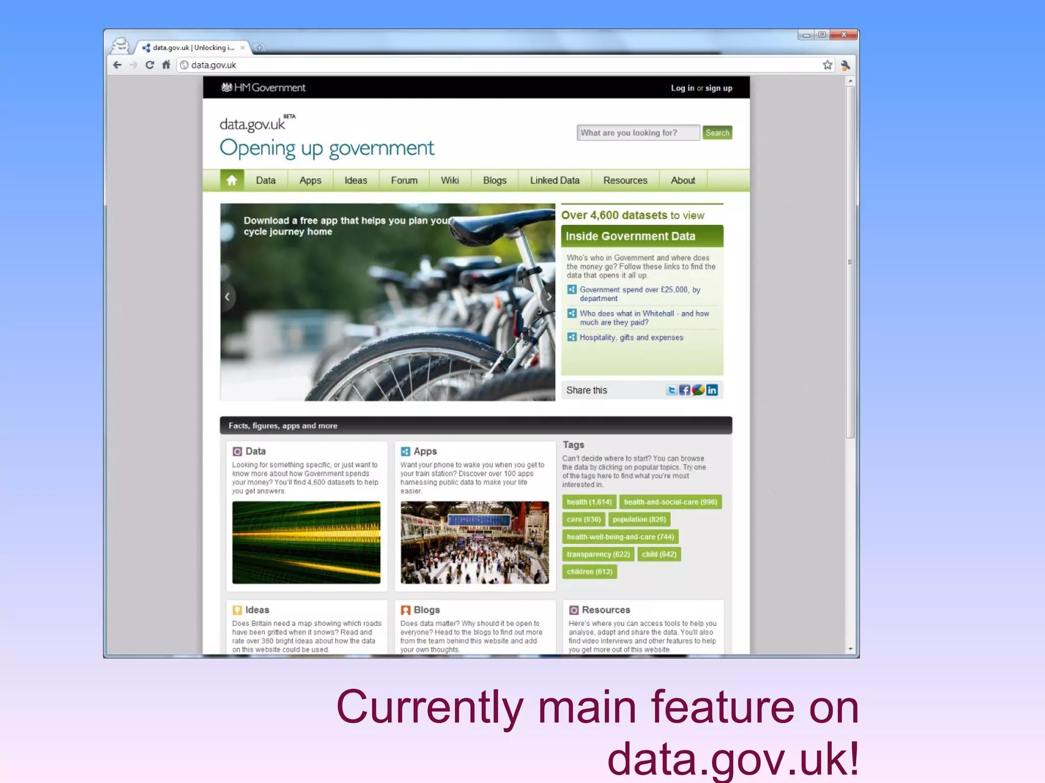 Currently main feature on data.gov.uk! 