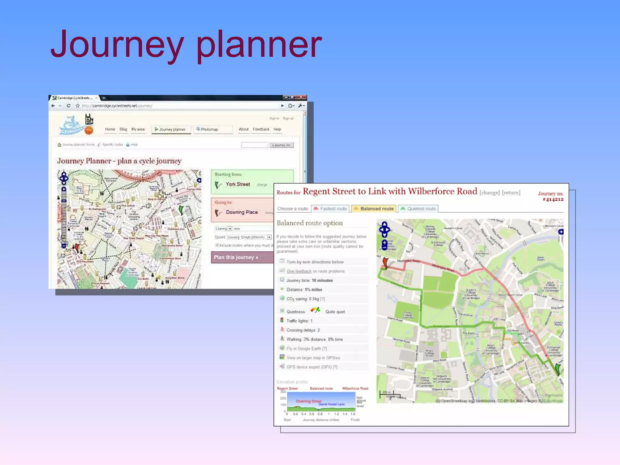 Journey planner 